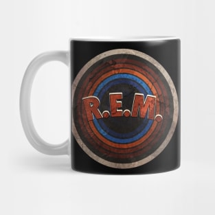 r e m art drawing on vintage Mug